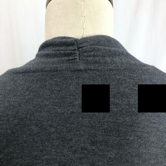 Banana Republic Top Gray Petite Medium Rayon Longsleeve - Picture 7 of 10